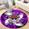 1pc One Piece Skull Office Round Area Rug, Under Office Chairs Bedroom Living Room Home Decor  a1022161
