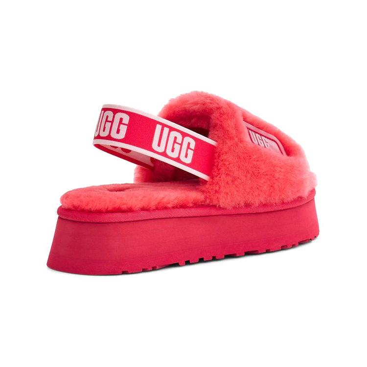 UGG DISCO Lammfell Stilvolle Sandale Damen Hibiskus Rosa 1112258-HSPK