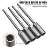 5.5-17Mm Long Shank Electric Drill Socket Head Bolt Nut Screwdriver Bit Impact Drill Bit Adapter Socket Wrench Extension Rod