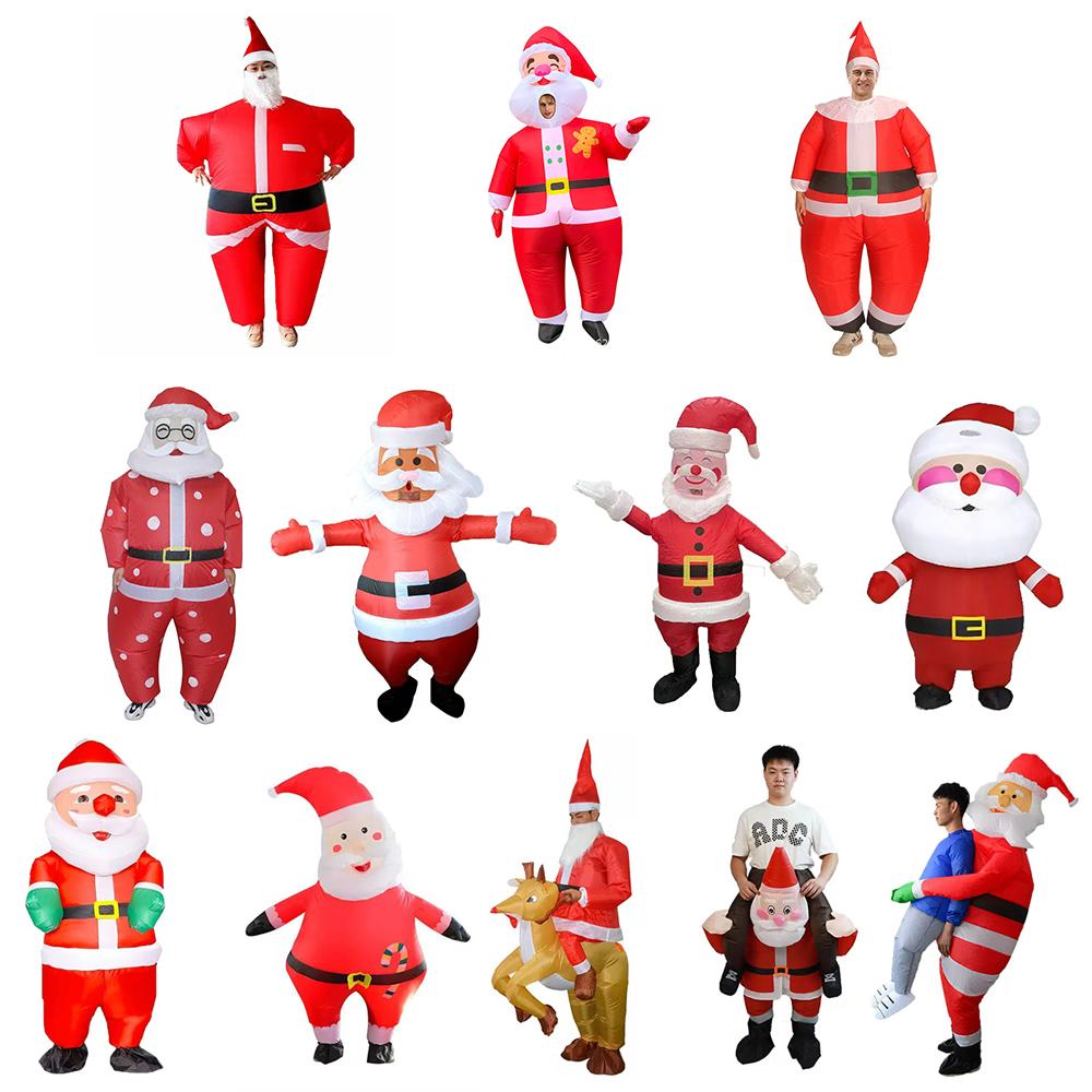 Cosplay Adult Inflatable Santa Polyester Material Halloween Costume for Unisex Party Funny Fancy Dress Clowns & Circus Mascot
