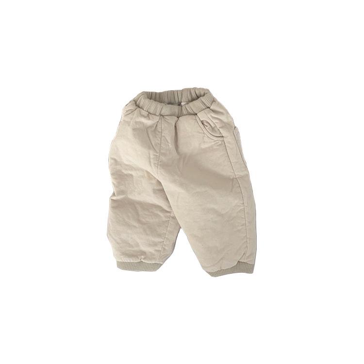 Korean Style Winter Kids' Thick Hooded Cotton Jacket & Pants Set for Girls