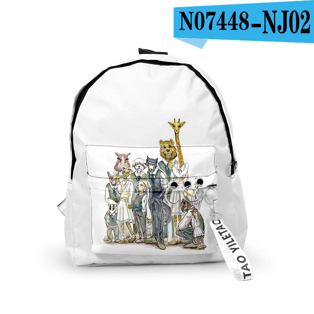Classic Novelty Animal Rhapsody Backpacks Boys/Girls School Bags 3D Print Keychains Oxford Waterproof Cute Small Backpacks