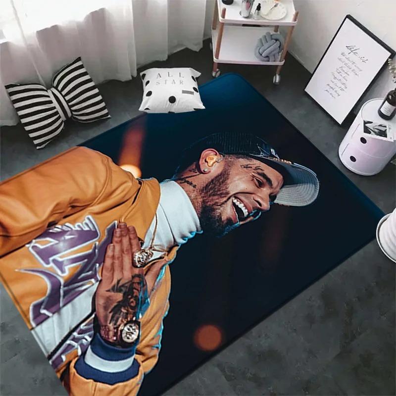 Mode Modern Rapper Patroon Tapijt voor Slaapkamer Woonkamer Bank Computerstoel Gebied Zacht Kleed Vloermatten Badkamer Antislipmat