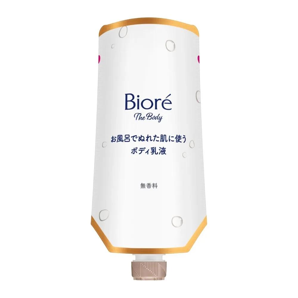 Biore The Body Body Lotion for Wet Skin Fragrance-Free Refill 285ml Set of 4