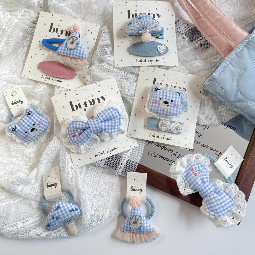 Cartoon Cute Rabbit Hair Clips Fabric Lace Children's BB Clips Hairpins for Baby Girls Kids Hair Accessories Headwear Hairgrips