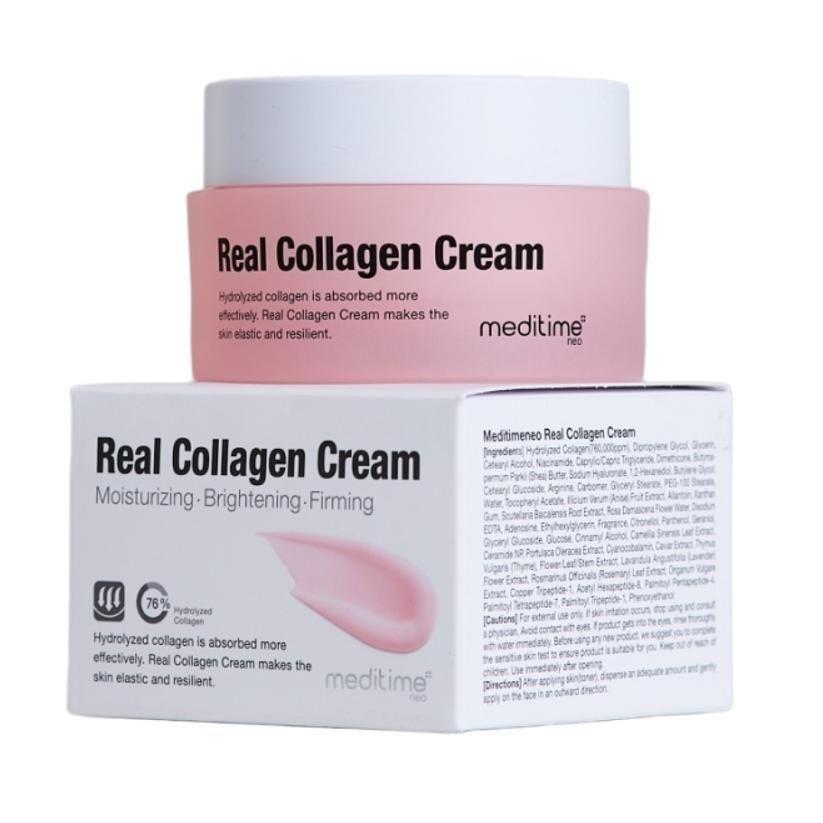 

Meditime Крем Neo Real Collagen Cream 50 мл, омолаживающий, антивозрастной, увлажняющий, корейская косметика, Kbeauty, образец