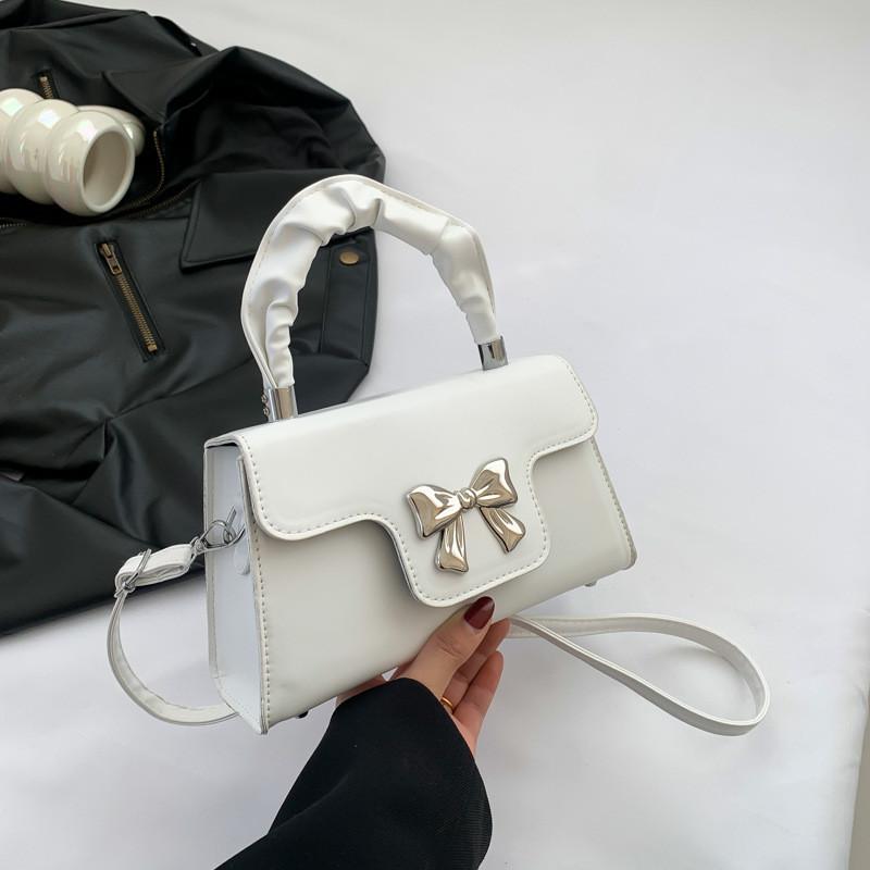 Trendy Black White Or Colorful Pu Shoulder Crossbody Bag Stylish Small Square Handbag