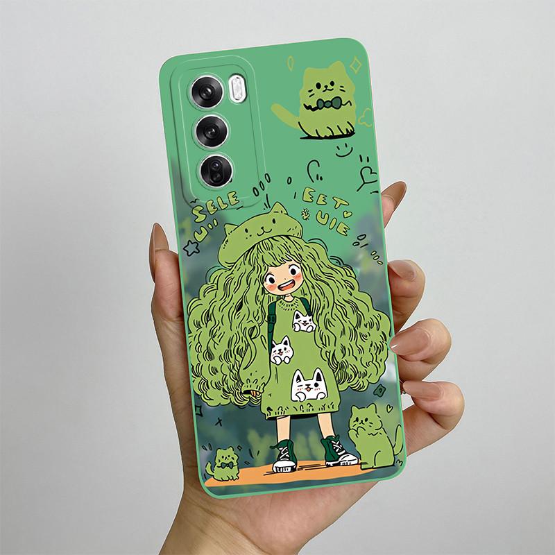 For OPPO Reno 12 CPH2625 Reno12 Pro Phone Case 12pro 5G CPH2629 Love Heart Silicone Soft Shockproof Back Cover Protective Shell
