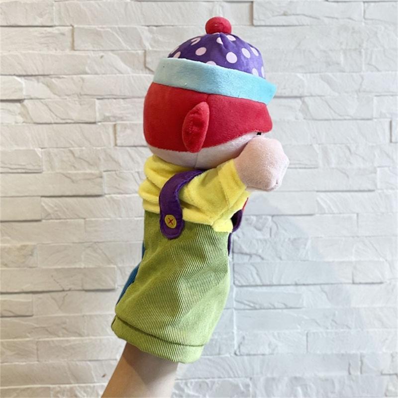Simulation Clown Hand Puppet Toy Soft PP Cotton Plush Puppet Toy For Storytelling And Preschool Classroom Activity