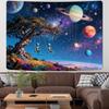 Galaxy Space Tapestry,Outer Space Alien Planets Tapestry for Bedroom Colorful Universe Starry Sky Tapestries Wall Hanging Living