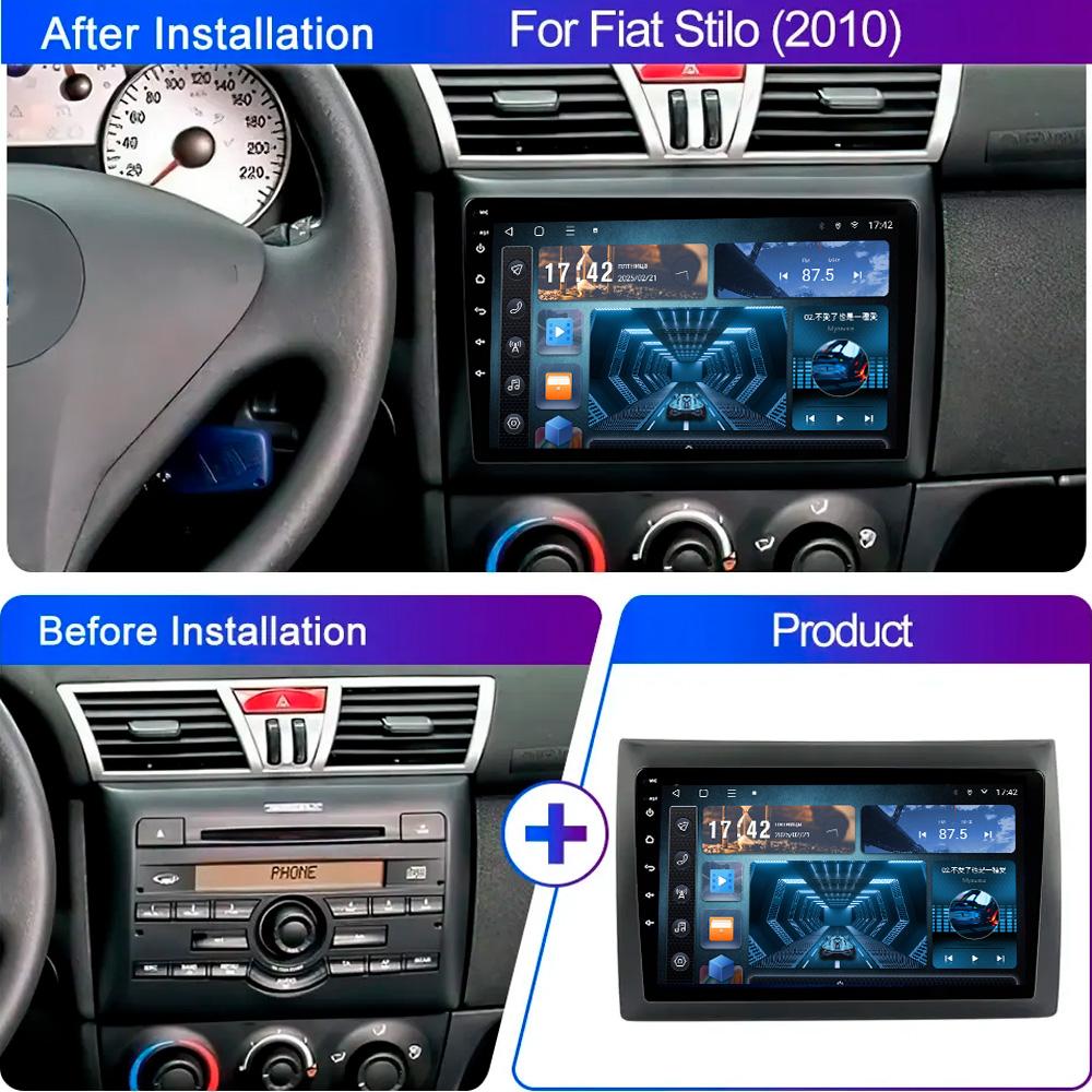X-REAKO Car Video Player for  FIAT Stilo 2001-2010 GPS Navigation Built-in Dsp Carplay Autoradio Android Head Unit
