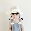 Princess Toddler Sun Hat Sunscreen Baby Fishermen Hat Fashion White Lace Bucket Hat  Beach