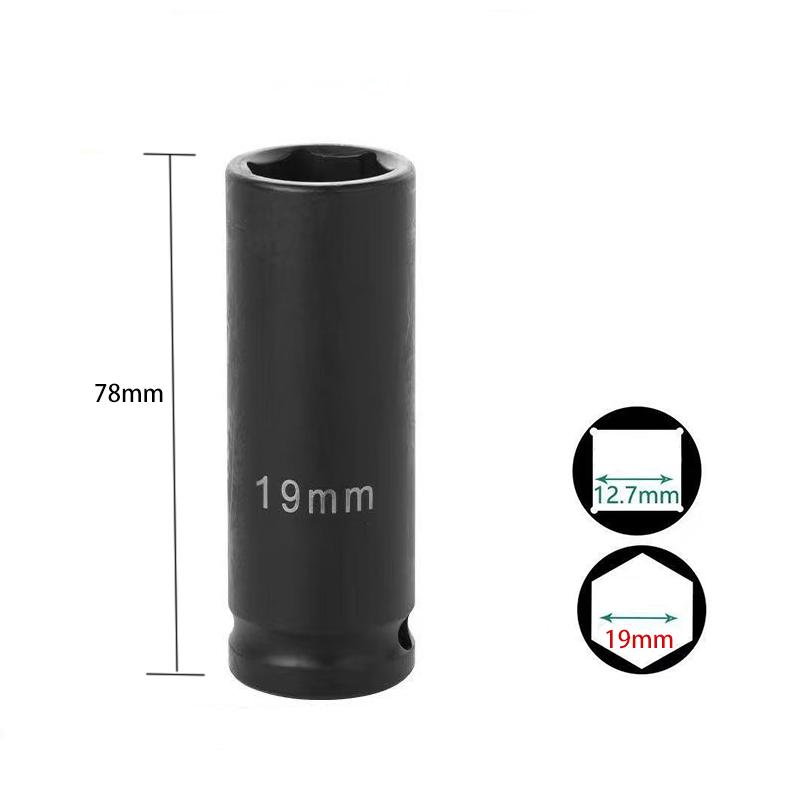 1/2 Zoll Sechskant Steckschlüsselkopf Standard Langlebig Auto Auto LKW Reparaturwerkzeuge Für Ratsche Tiefe Hülse