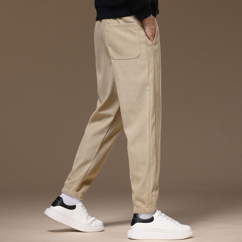 Yalu Men's Spring Solid Loose Fit Drawstring Jogger Pants