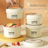 316 Stainless Steel Insulated Microwave Bento Lunch Box with Soup Bowl, Round Gift Set for Office Workers and Students.