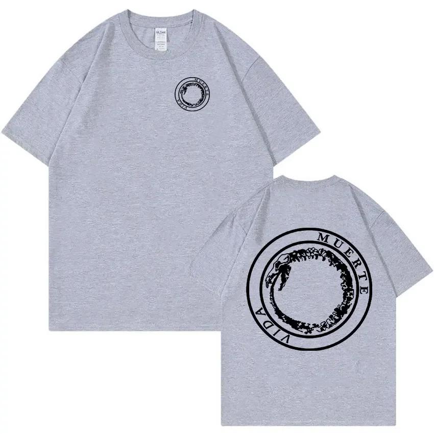 Herren Retro Mode T-Shirt, 100% reine Baumwolle Übergröße Canserbero Print T-Shirt, Herren Hip-Hop Streetstyle T-Shirt