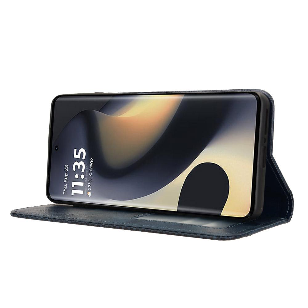For Motorola Edge (2024) 5G Wallet Case Retro PU Leather Stand Phone Cover