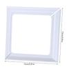 White Plastic Post Sleeve 4x4Inch Interior Diameter Base Trim Easy Install Skirt for Deck Porch Railing Column (4Pack)