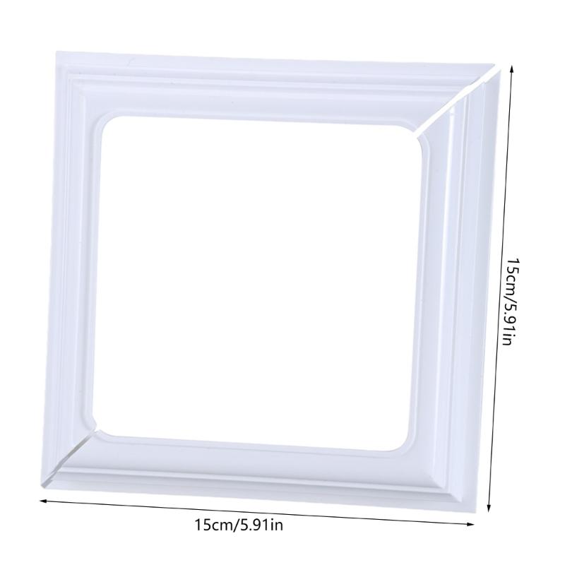 White Plastic Post Sleeve 4x4Inch Interior Diameter Base Trim Easy Install Skirt for Deck Porch Railing Column (4Pack)