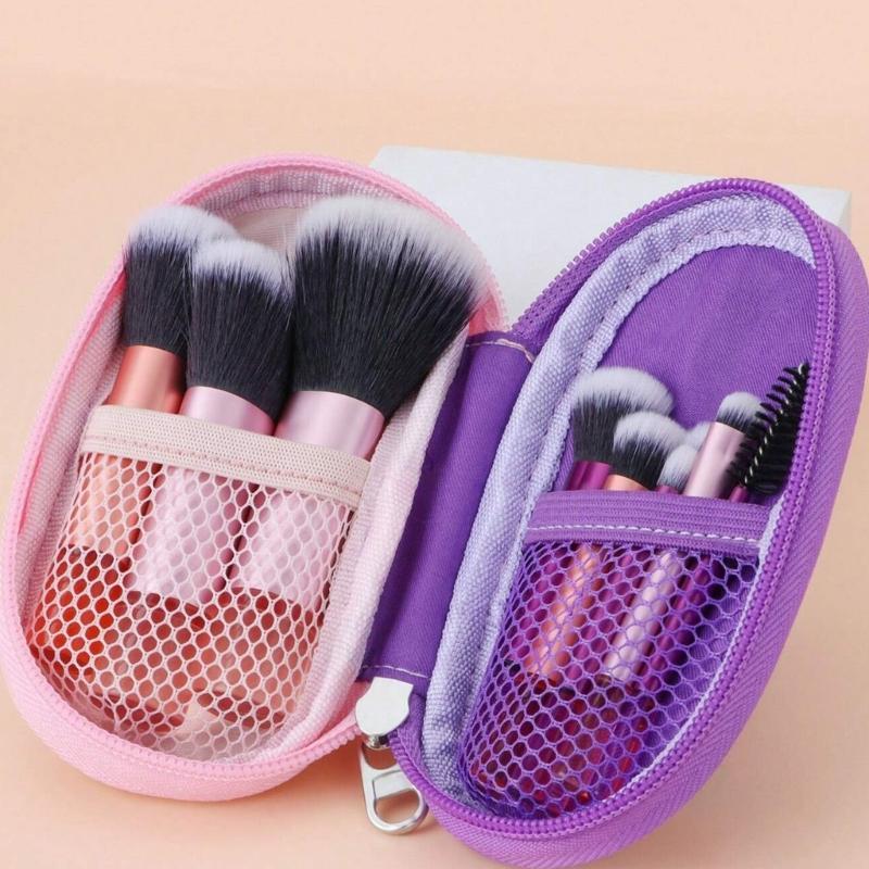 ELegant Makeup Brush Set 10pcs Professional Cosmetic Tools Multifunctional With Carrying Pouch For Beauty Enthusiasts