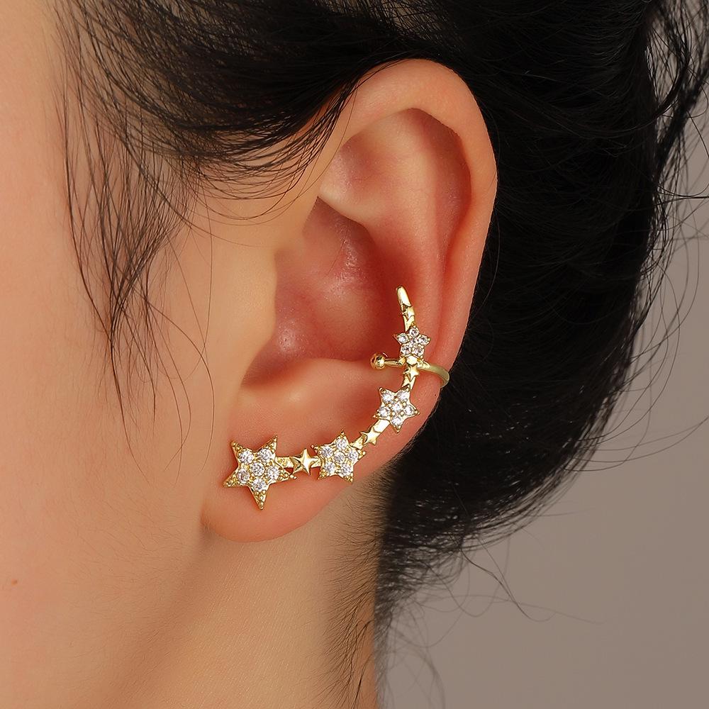 Zircon Leaf Ear Clip Set: Stylish Ear Cuff for a Unique Look (No Piercing Needed)