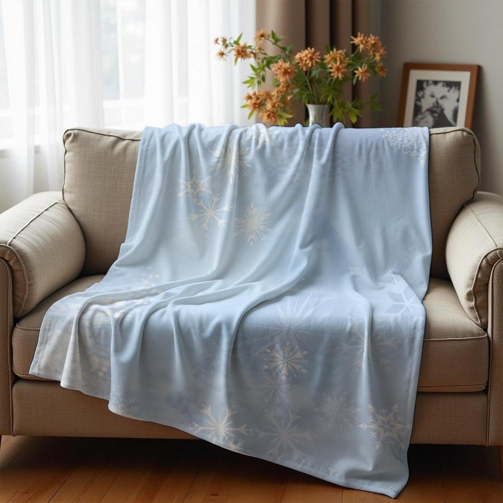 Misty Bloom Soft Flannel Blanket Breathable Warm Throw for Office Car Sofa Kids Room Birthday Xmas Gift
