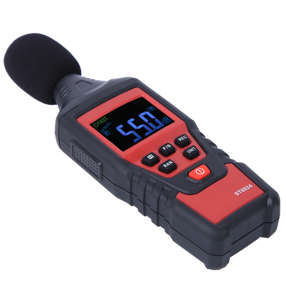 ST6824 Digital Sound Level Meter Voice Tester Noise Decibel Monitor Measuring Tool 30 130dB