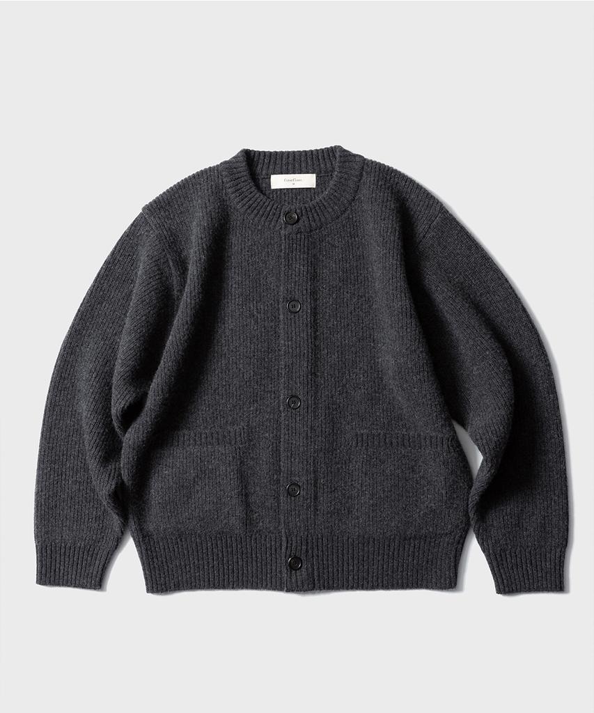 The First Floor Round Neck Cardigan - Charcoal
