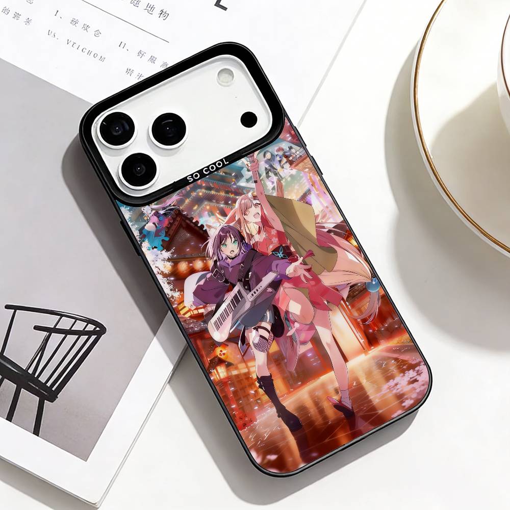 C-Cosmic Princess Kaguya Phone Case For iPhone17,16,15,14,13,12,Pro Max Black Colored Silver Plated Inside Cover