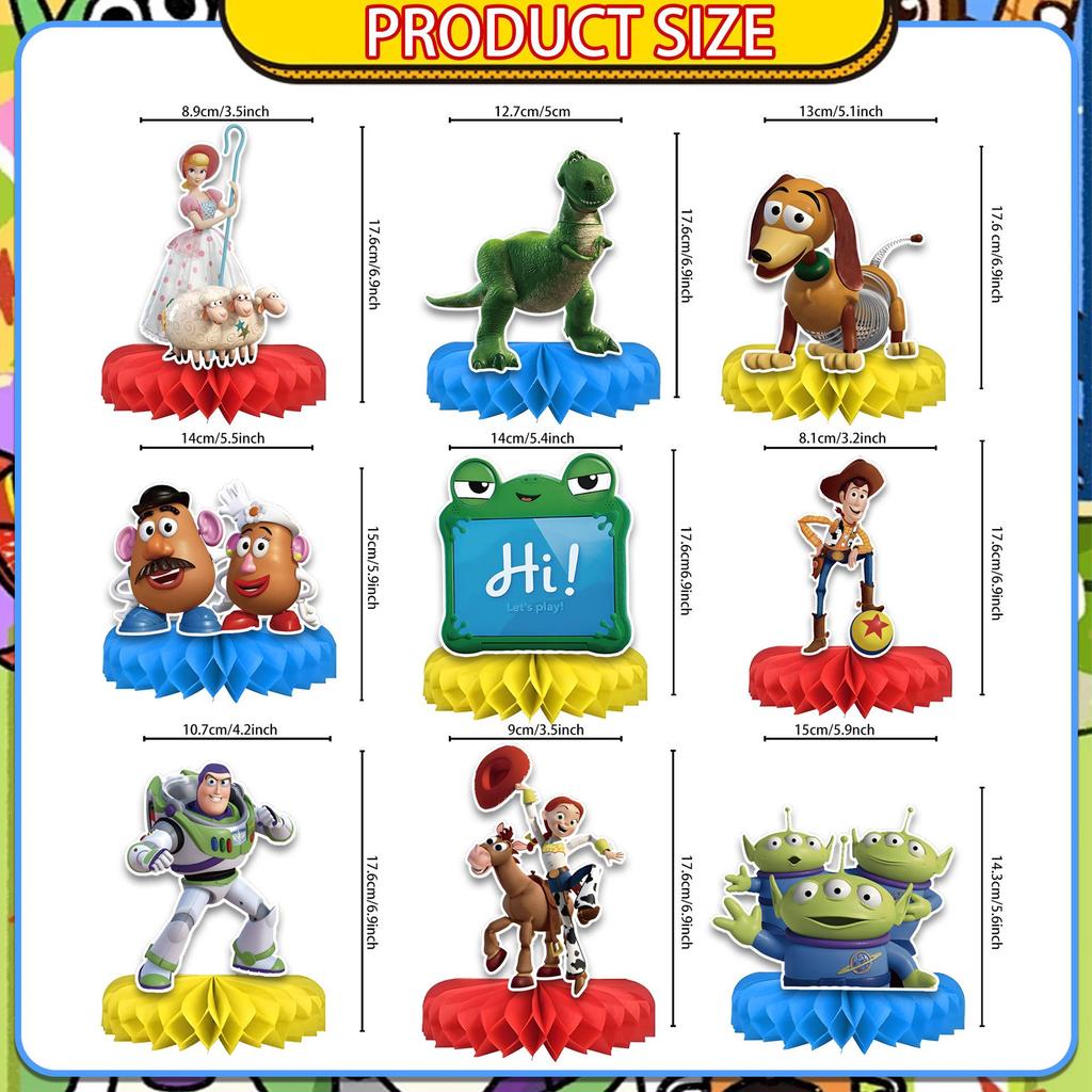 Toy Story 5 Kids Party Set: Notebook, Poster, Gift Bag & Decorations