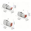 Electrical Wiring Repair Housing Kit, 4 Assemblies with Mating Male and Female Parts and Matching Metal Contacts