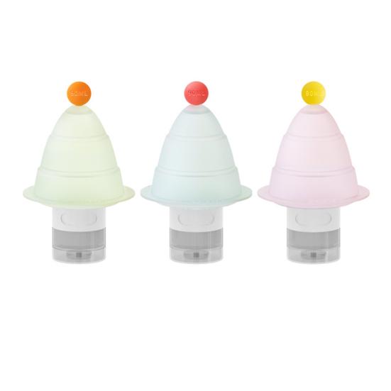 3Pcs 60/90ML Foldable Tree Bottle Leak Proof Reusable Facial Cream Lotion Sunscreen Silicone Storage Bottle Refillable Empty Toiletries Container