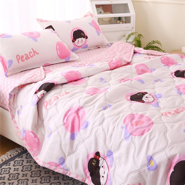 Neue Druck Klimaanlagen Bettdecke Weich Atmungsaktiv Dünne Decke Tagesdecke Dünnes Laken Kühle Bettwäsche