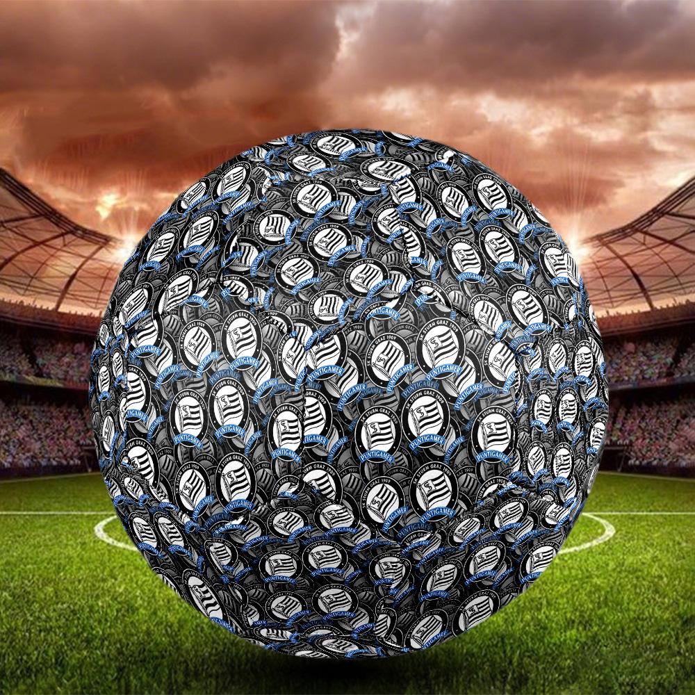 1pc SK Sturm Graz LOGOIndoor Soccer Ball Colorful All Ages Machine Stitched PVC Competition Ready Durable High-Bounce HE3