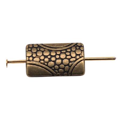 5Pcs Carved Rectangular Small Hole Spacers Beads Pendant Accessori Antique Bronze Color 15X9X3mm