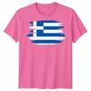 Gescheurde Griekse Vlag Unisex T-shirt Griekse Trots Verweerd Ontwerp Grafische Tee