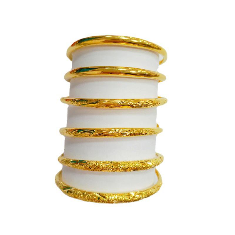 Gold Sand Adjustable Baby Bracelet - Smooth Ring Design for Children