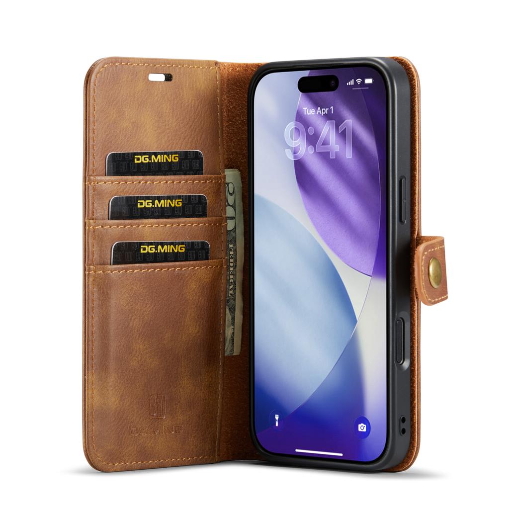 DG.MING dla iPhone 17 Pro Max Etui Odpinany Pokrowiec na Telefon ze Skóry Licowej