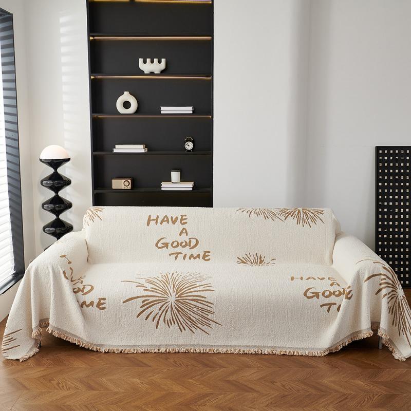 

New four-season universal chenille thickened non-slip sofa towel modern simple dust-proof full cover one-piece sofa cover 180*130