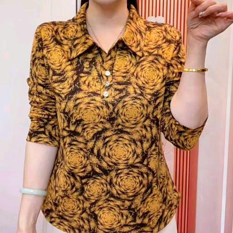 Frühling 2026 Reversdruck Locker geschnitten Mom Style Schlankmachendes T-Shirt Top