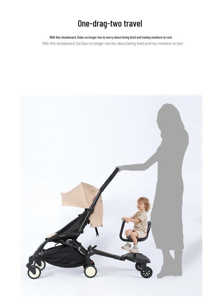 Universal Twin Stroller Pedal: Second Child Attachment for Easy Outings