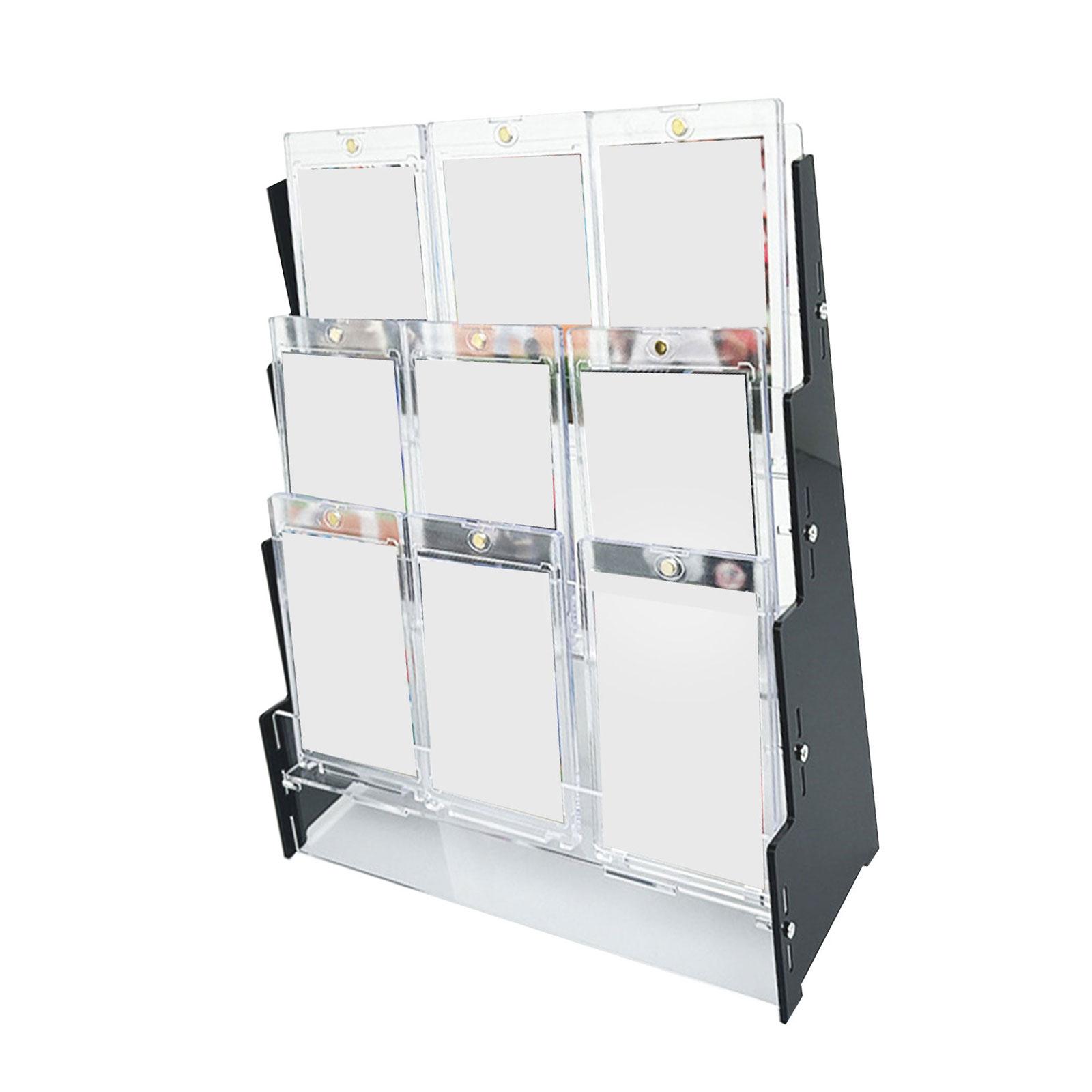 

Magnetic Closure Card Display Stand Space Saving Sports Memorabilia Holder Storage Rack for Baseball Card Enthusiasts чёрный