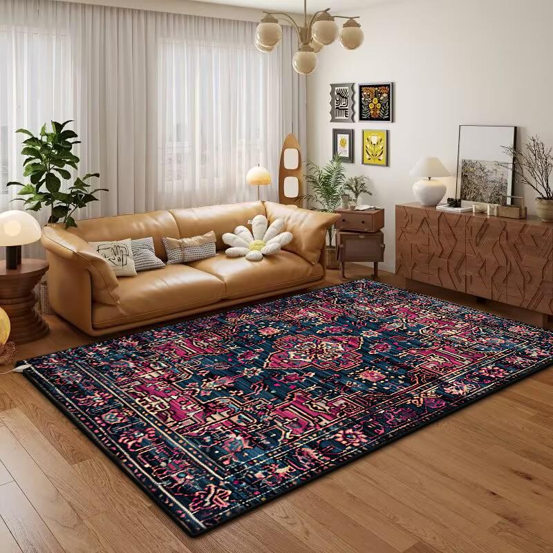 Bohemian Bedroom Room Soft Carpet Retro Persia Large Area Washable Living Room Rugs Printed Cloakroom Plush Mats