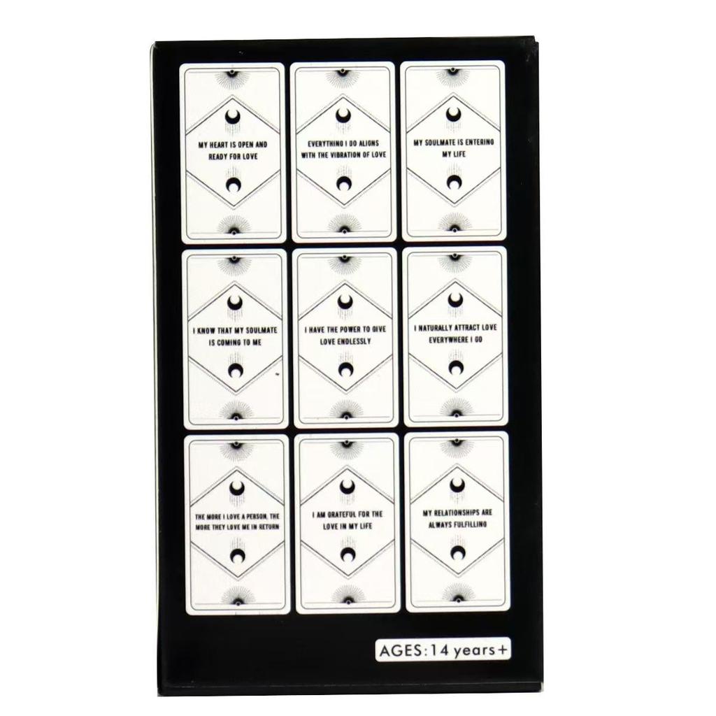 Manifesting Love Affirmation Cards 10.3*6cm - Affirmation Deck To Manifest Your Soulmate & Attract Love 54 Pcs Cards