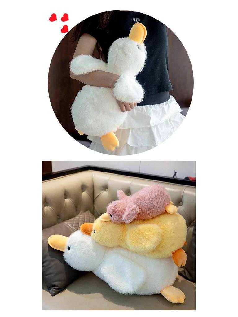 Adorable Yellow Duck Lumbar Pillow - Cute and Fluffy Cushion for Sofa, Office, or Bedside.