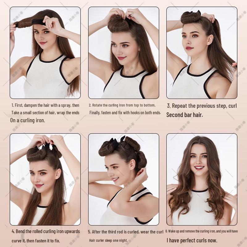 Lazy No-Heat Curling Iron: Sleep Styling Tool for Effortless Updos and Curls