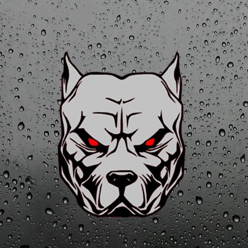 JuYouHui Exterior Accessories Decal Cool Angry Pitbull Decals Waterproof for Car Laptop Guitar Scooter Notebook Stickers