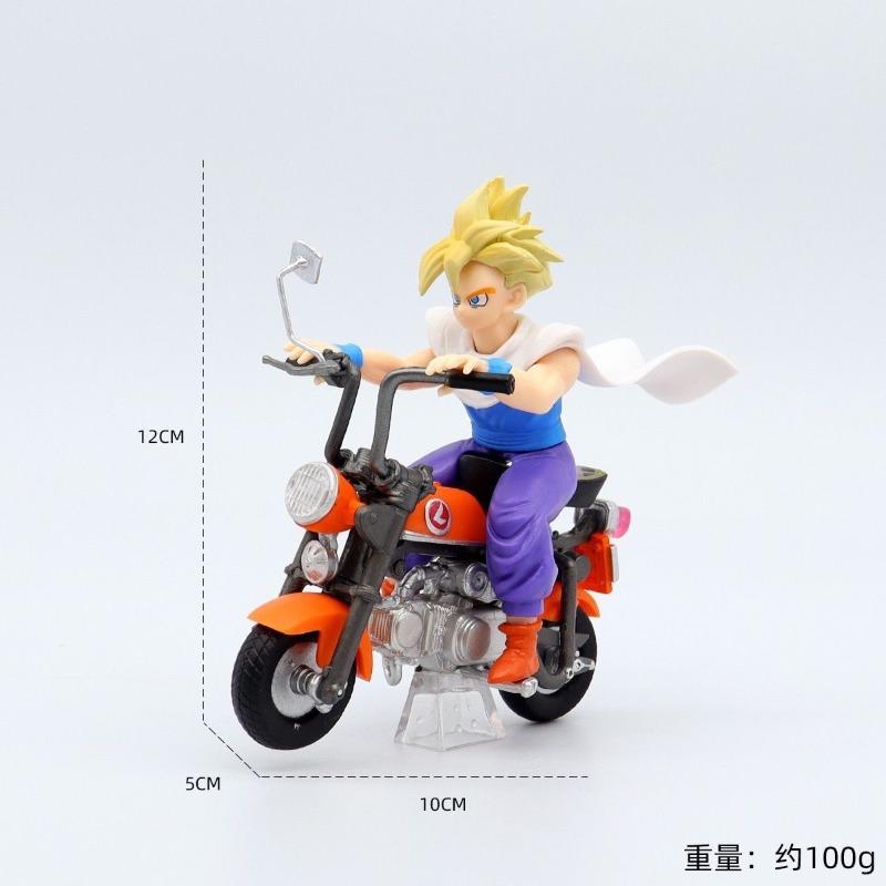 Dragon Ball Z Son Goku a Mistr Roshi Figurky na motocyklu Stolní Dekorace do auta Roztomilé Sběratelské Modelové Hračky Vhodné pro sbírku Fanoušků Anime Dárky