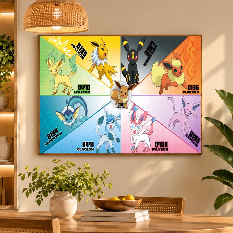 5D Diamond Painting Eevee Evolutions DIY Full Drill Diamond Art Kit Home Decoration