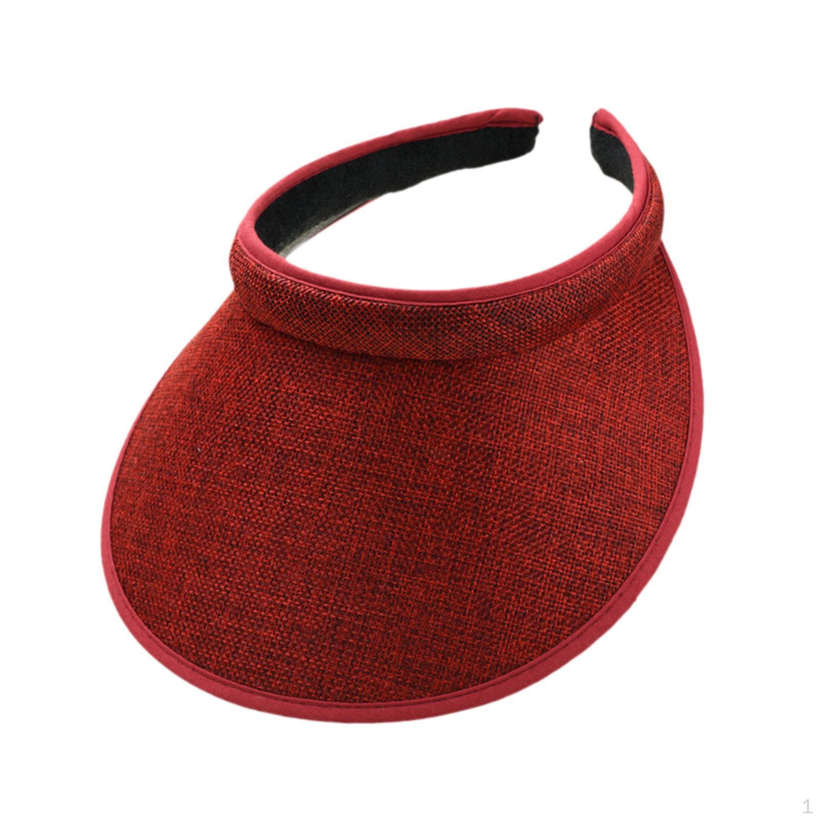 

Удобная и регулируемая шляпа-козырек от солнца для активного отдыха, волейбола, бега Dark Red